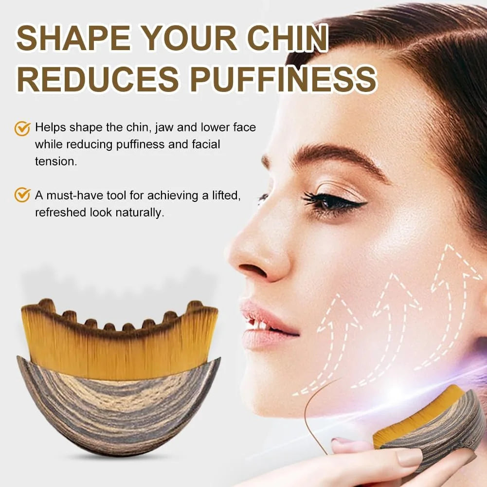 Bare Theory Lymphatic Contour Face Brush – Sculpt & De-Puff Facial Massage Tool
