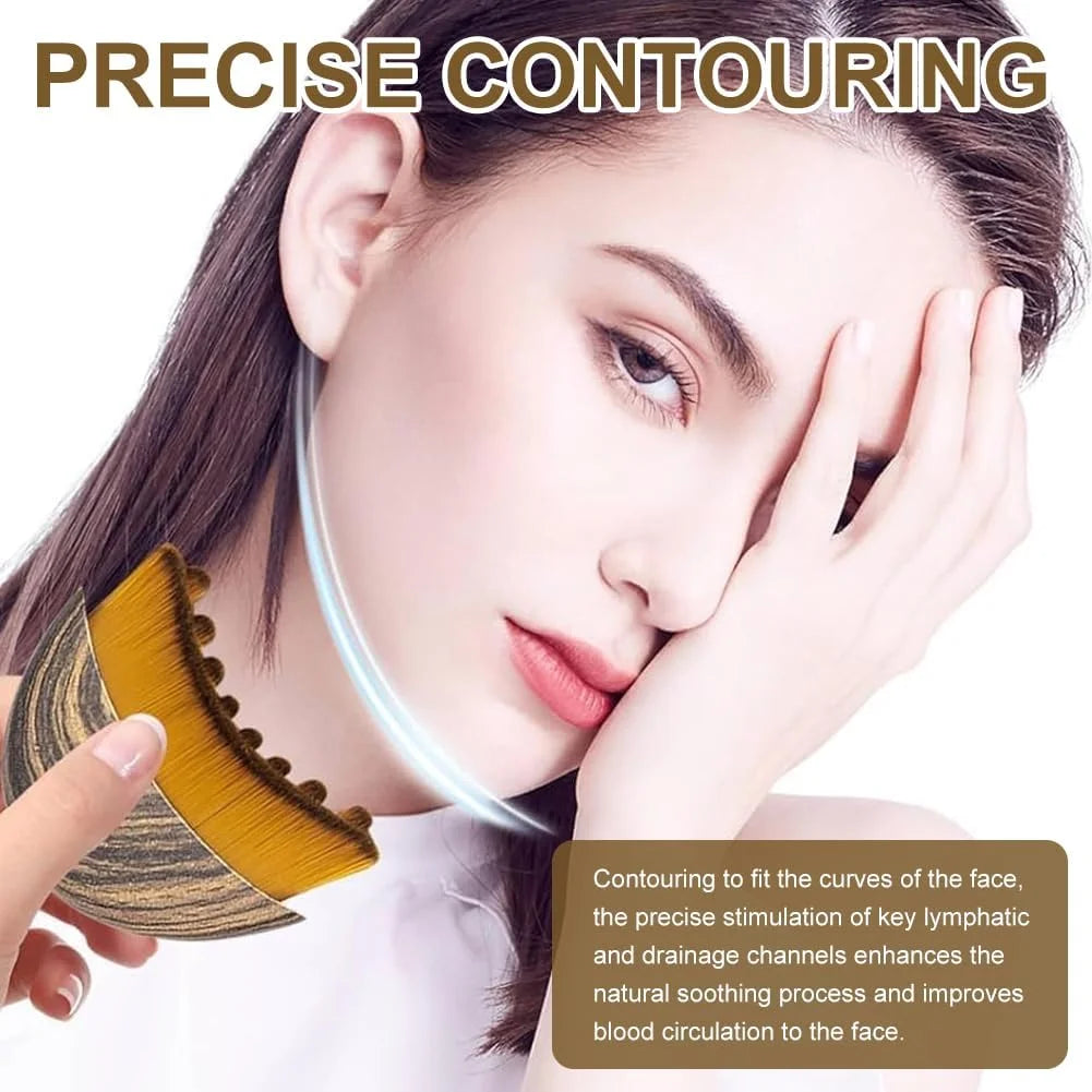 Bare Theory Lymphatic Contour Face Brush – Sculpt & De-Puff Facial Massage Tool
