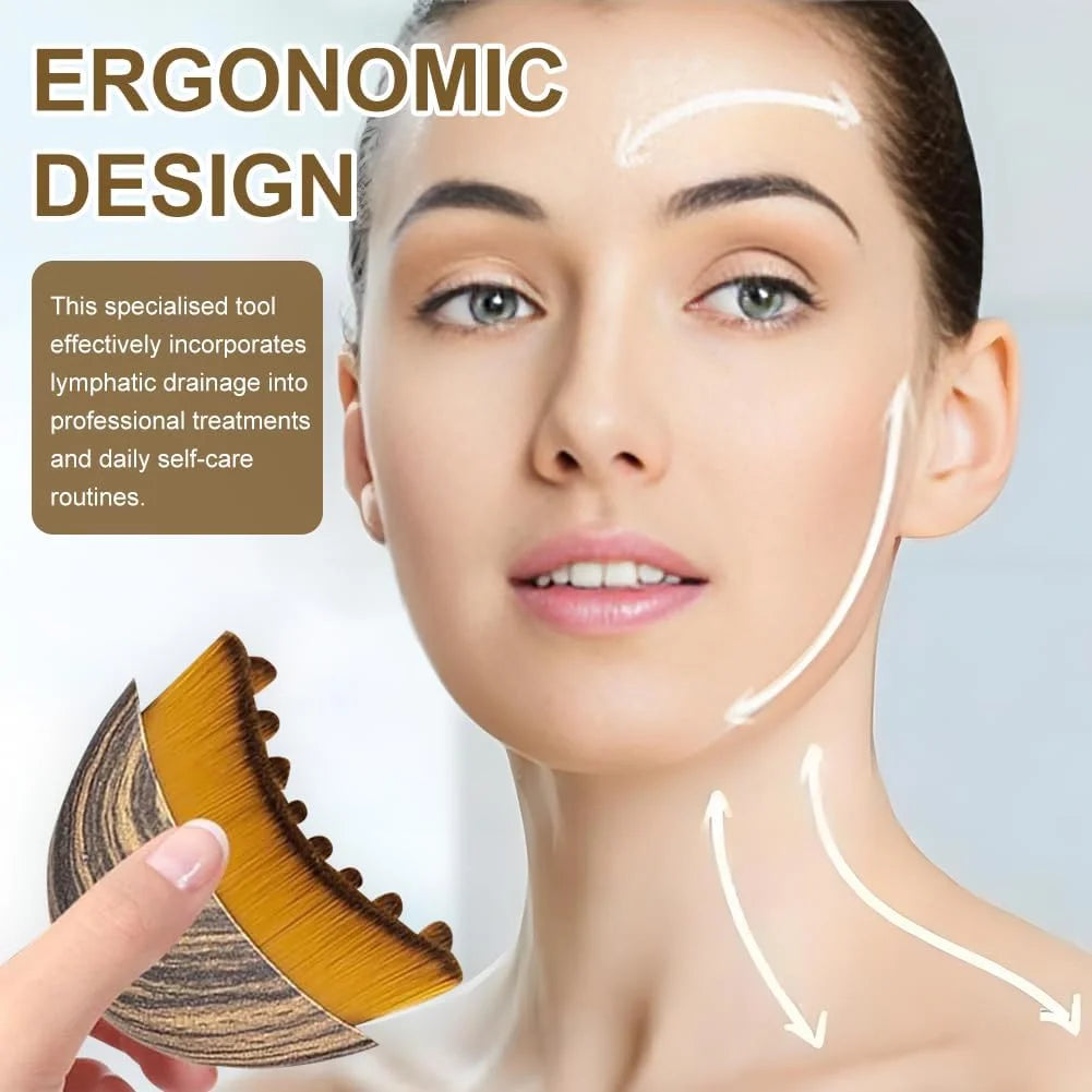 Bare Theory Lymphatic Contour Face Brush – Sculpt & De-Puff Facial Massage Tool