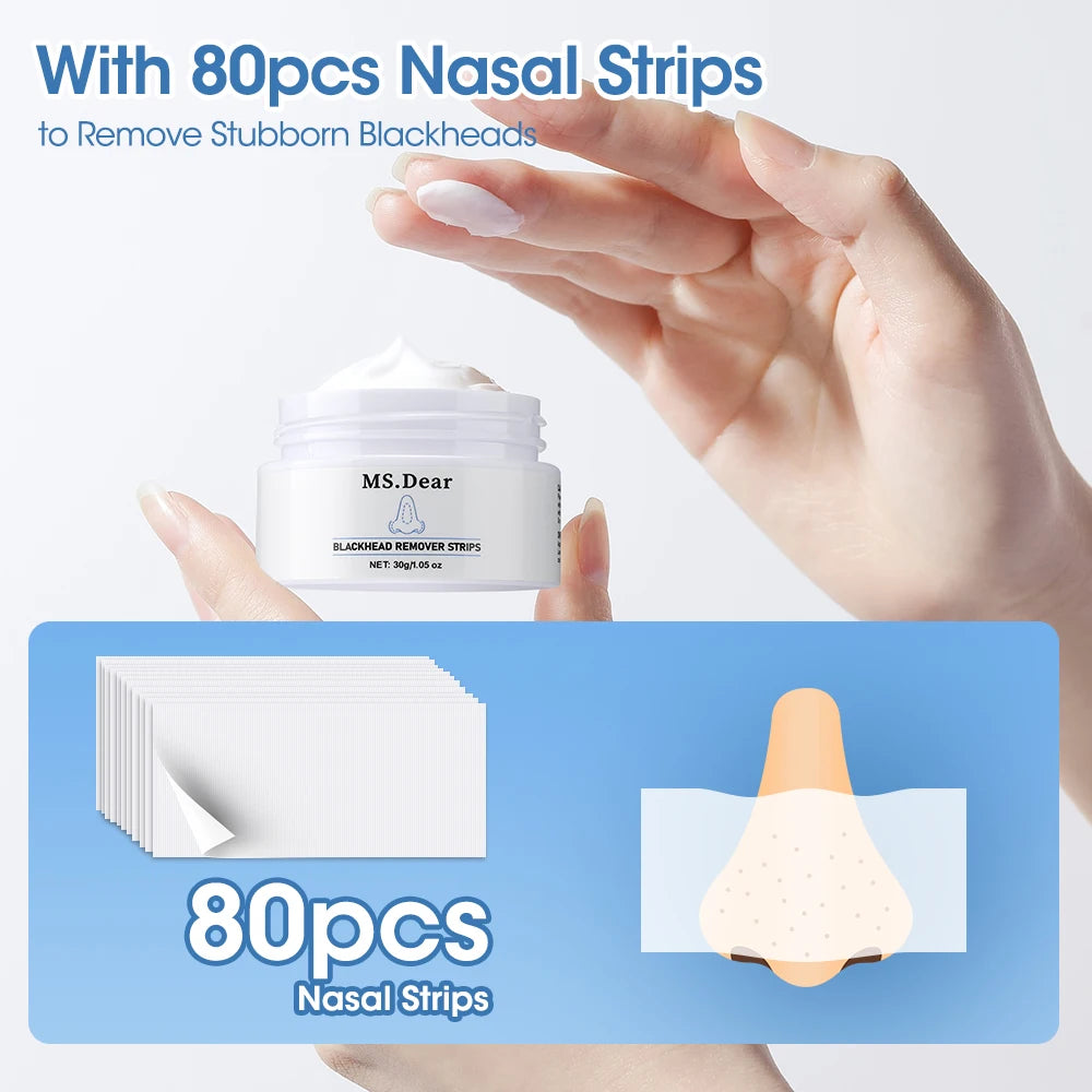Bare Theory Deep Pore Ritual Set – Blackhead Remover Cream & Pore Strip Kit